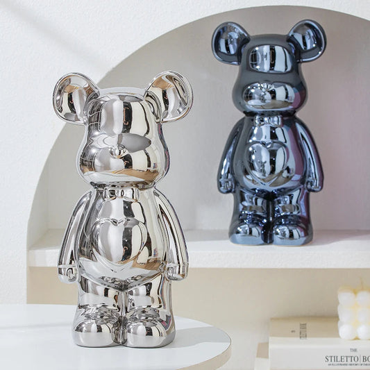 Aesthetic Bear Brick Ceramic Statue