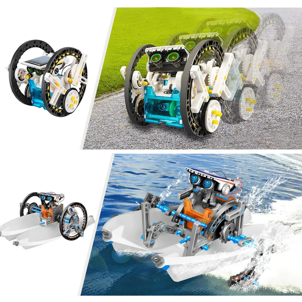 13-in-1 Solar Robot Kit – DIY STEM Science Toy for Kids 8+