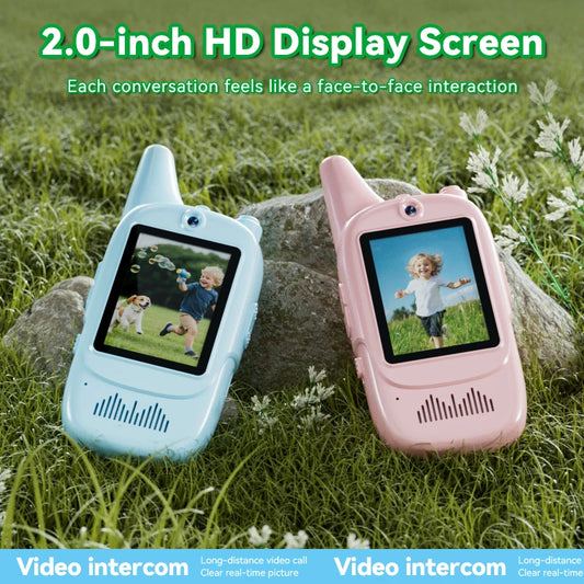 2PCS Kids Video Walkie Talkie – HD Voice Changer Rechargeable Toy