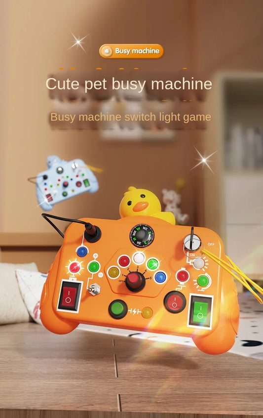 Montessori Busy Board – LED Sensory Activity Toy for Toddlers