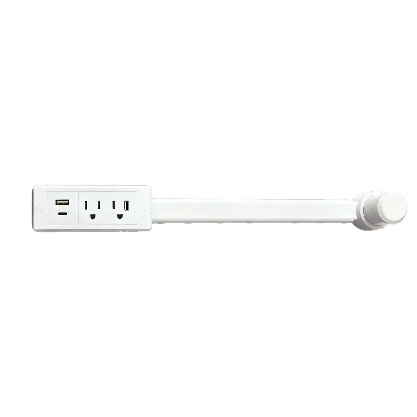 180� Rotating Flat Plug Power Strip Outlet Extender ? Space Saving Electrical Wall Adapter with Swivel Power Outlets for Behind Sofas, Nightstands, Desks & Tight Spaces