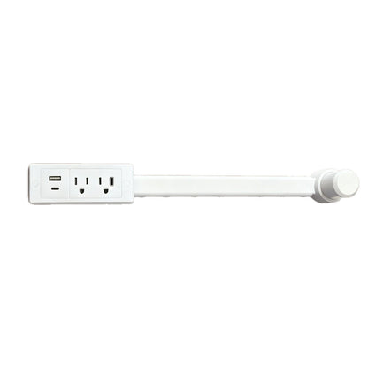 180� Rotating Flat Plug Power Strip Outlet Extender ? Space Saving Electrical Wall Adapter with Swivel Power Outlets for Behind Sofas, Nightstands, Desks & Tight Spaces
