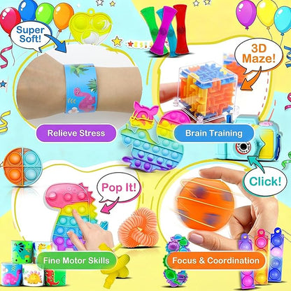 2000pcs Kids Fidget Toys Pack – Party Favors, Goodie Bag Fillers & Classroom Prizes