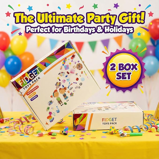 2000pcs Kids Fidget Toys Pack – Party Favors, Goodie Bag Fillers & Classroom Prizes
