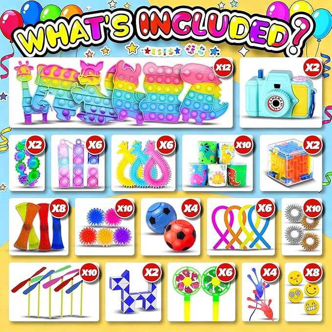2000pcs Kids Fidget Toys Pack – Party Favors, Goodie Bag Fillers & Classroom Prizes
