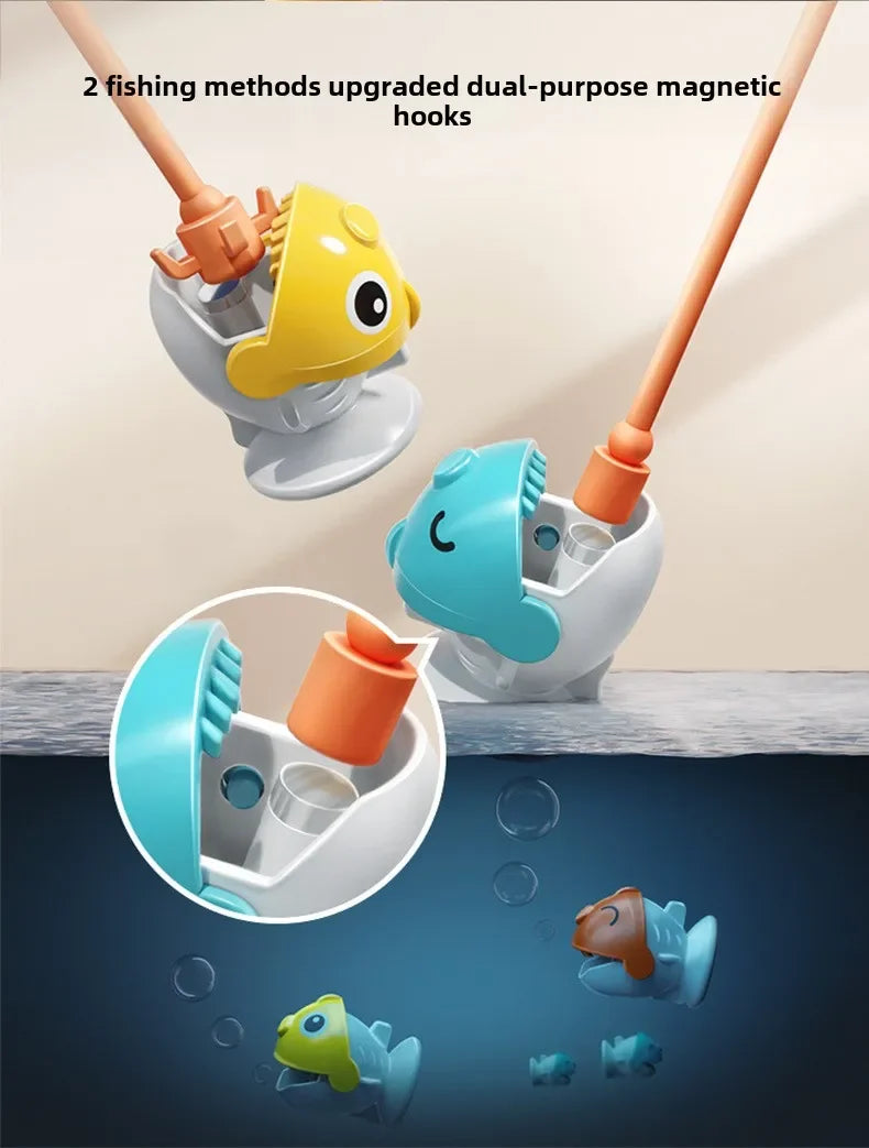 Kids Magnetic Fishing Game – Electric Spinning Toy with Music & Rod