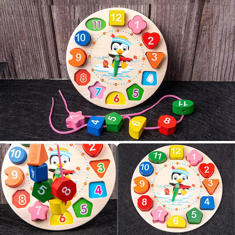 9-in-1 Wooden Montessori Musical Toys – Baby Sensory Rattle Drum Set