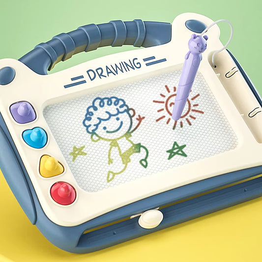 Kids Magnetic Drawing Board – Cartoon Writing & Doodle Toy Montessori Learning