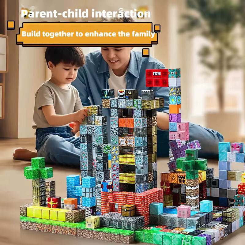 Magnetic Building Blocks Set – Kids DIY Construction Table Toy & STEM Learning Kit
