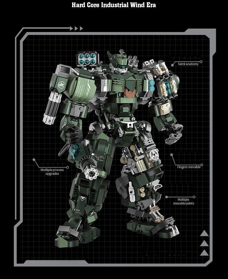 1403PCS Mecha Warrior Building Blocks – Battle Robot Model Kit