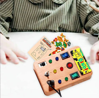Montessori LED Busy Board – Kids Light Switch Sensory Learning Toy