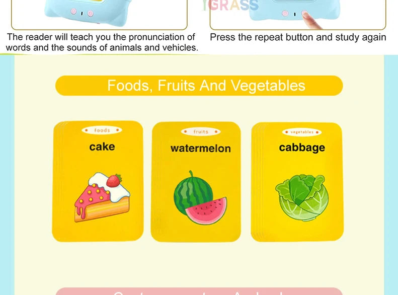 Talking Flash Cards for Kids – Audio Learning Toy (Multi-Language)