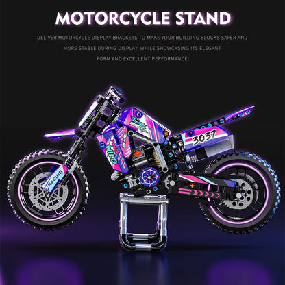 Motorcycle Building Blocks Set – DIY STEM Construction Model Toy