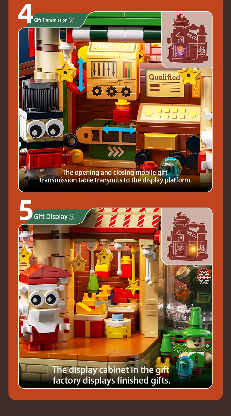 2782PCS Christmas Building Blocks Set – LED DIY Ornament Model Toy