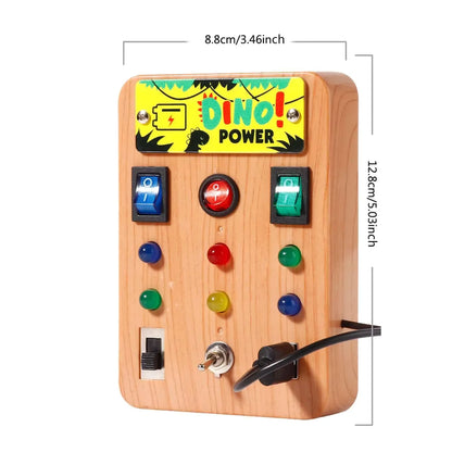 Montessori LED Busy Board – Kids Light Switch Sensory Learning Toy