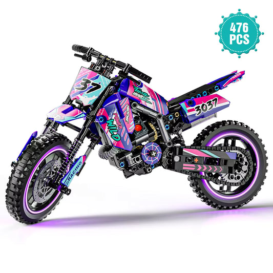 Motorcycle Building Blocks Set – DIY STEM Construction Model Toy