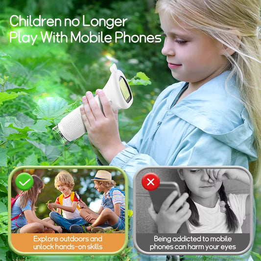 Kids Digital Microscope 1000x – USB Rechargeable with LED, Photo & Video