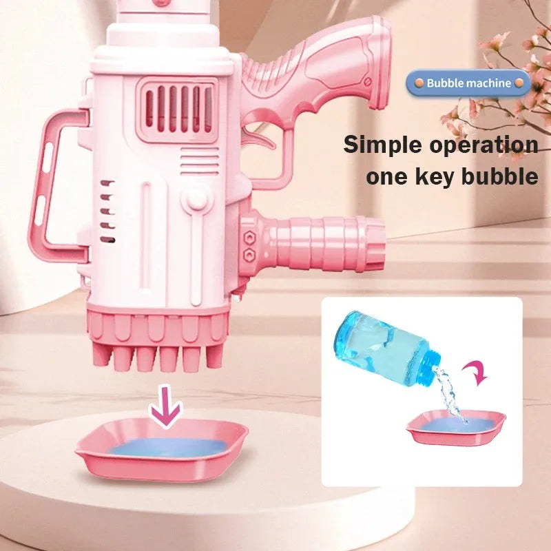 Automatic Bubble Gun Toy – Electric Bubble Blaster for Kids Outdoor Fun