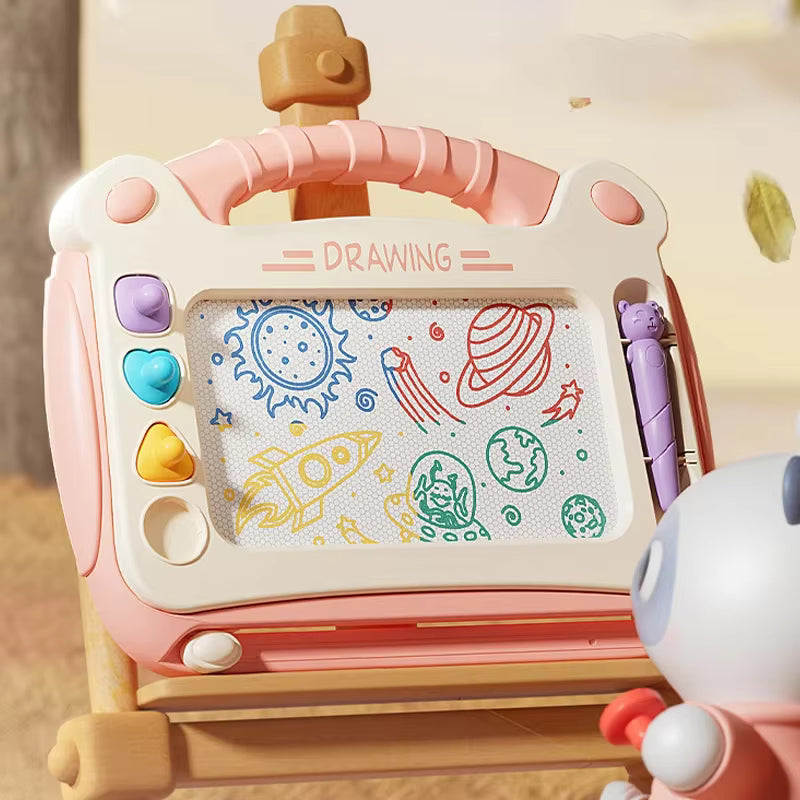 Kids Magnetic Drawing Board – Cartoon Writing & Doodle Toy Montessori Learning