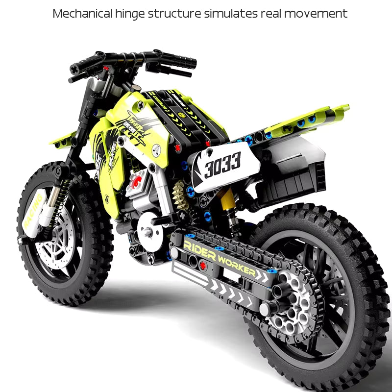 Motorcycle Building Blocks Set – DIY STEM Construction Model Toy