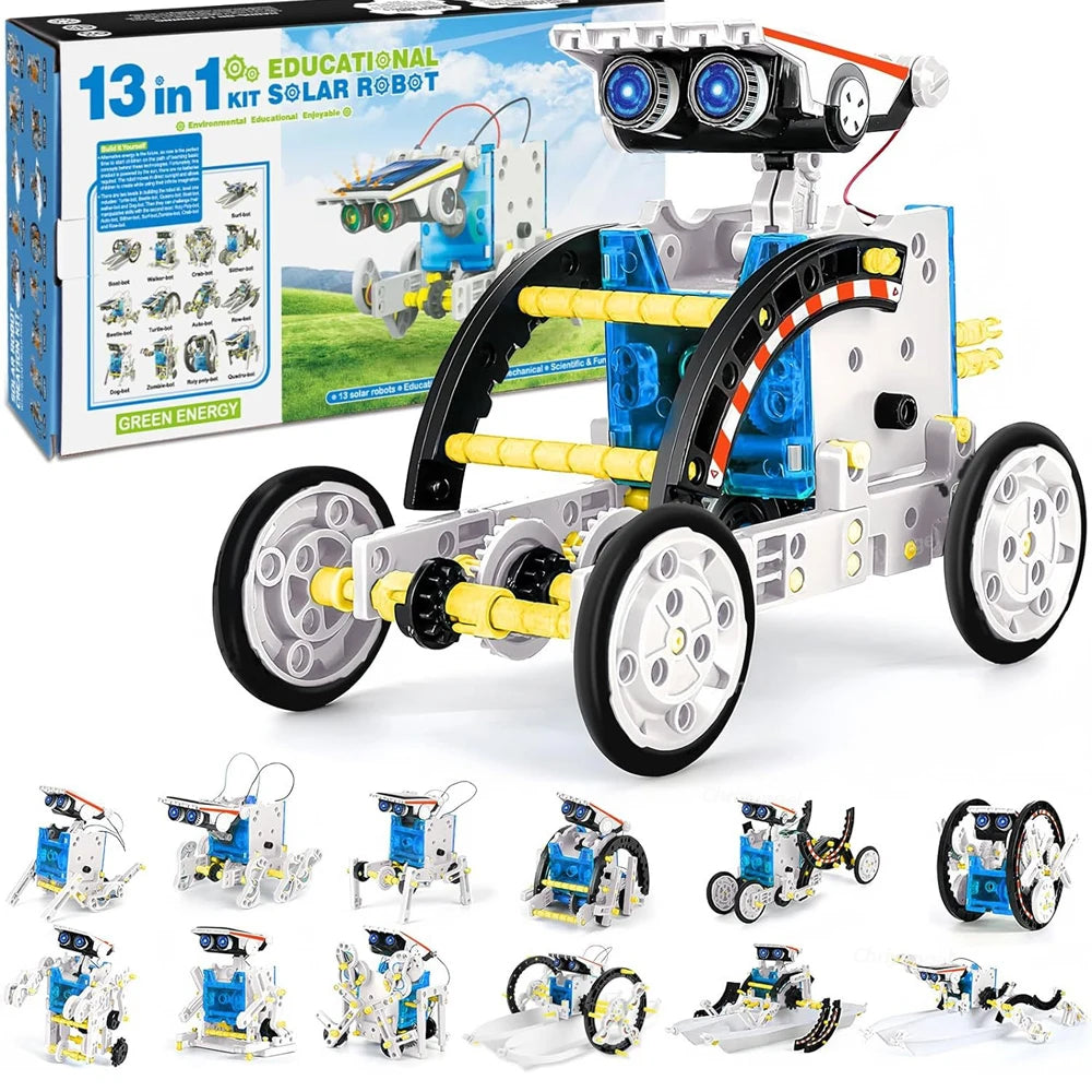 13-in-1 Solar Robot Kit – DIY STEM Science Toy for Kids 8+