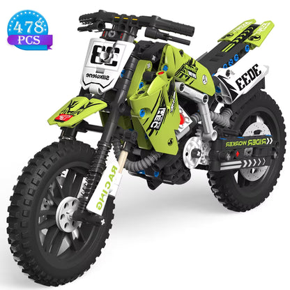 Motorcycle Building Blocks Set – DIY STEM Construction Model Toy