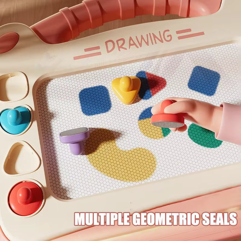 Kids Magnetic Drawing Board – Cartoon Writing & Doodle Toy Montessori Learning