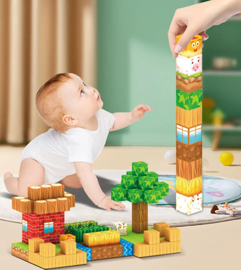100PCS Magnetic Blocks Set – STEM Construction Toy for Kids