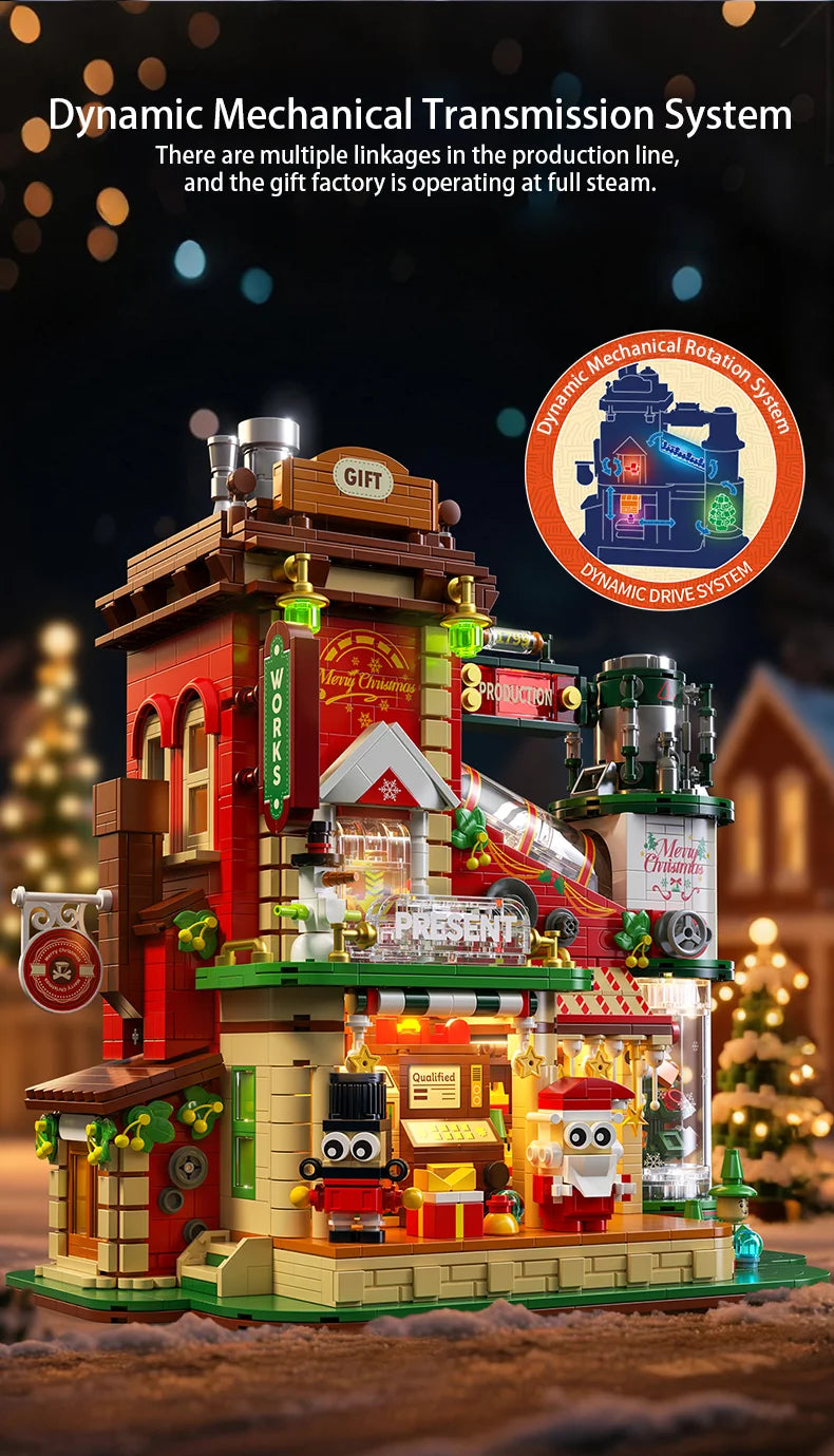 2782PCS Christmas Building Blocks Set – LED DIY Ornament Model Toy