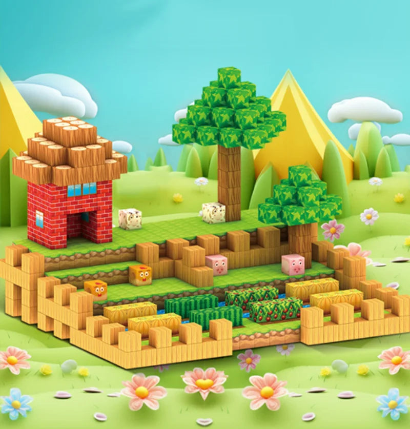 100PCS Magnetic Blocks Set – STEM Construction Toy for Kids