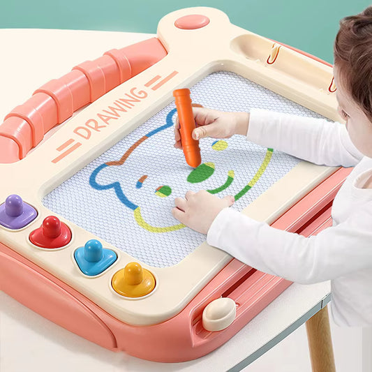Kids Magnetic Drawing Board – Cartoon Writing & Doodle Toy Montessori Learning