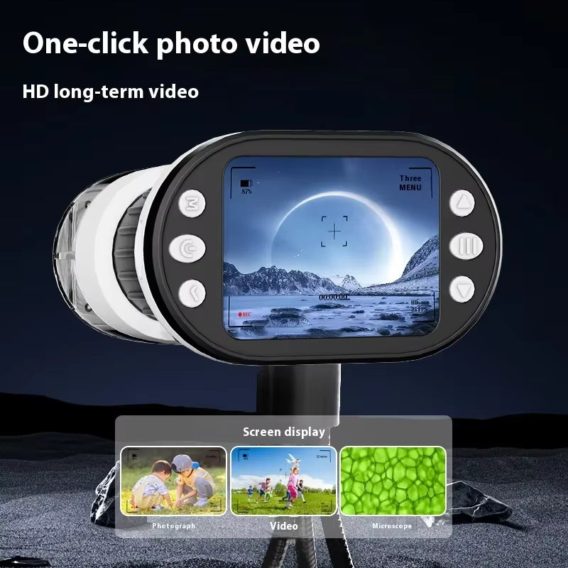 Kids Microscope 1000x – Digital LED Science Kit with Photo & Video
