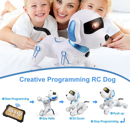RC Robot Dog Toy – Programmable Smart Pet with Touch, Walking & Dancing