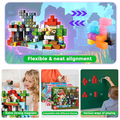 300PCS Magnetic Tiles Set – STEM Building Blocks Toy for Kids