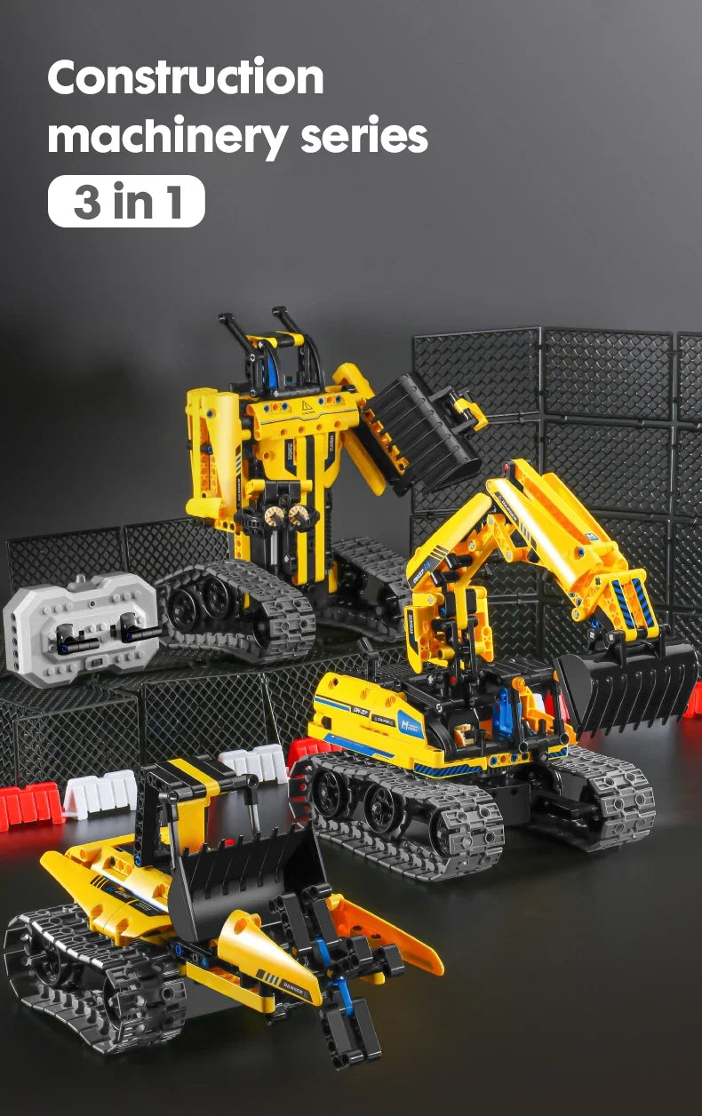 520PCS 3-in-1 RC Robot Building Blocks – Transforming Remote Control STEM Toy