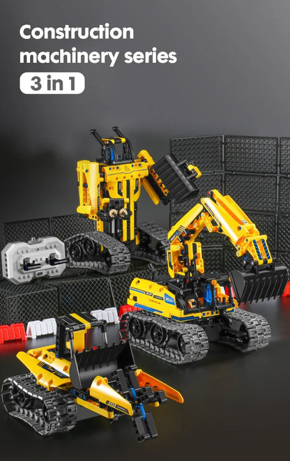 520PCS 3-in-1 RC Robot Building Blocks – Transforming Remote Control STEM Toy