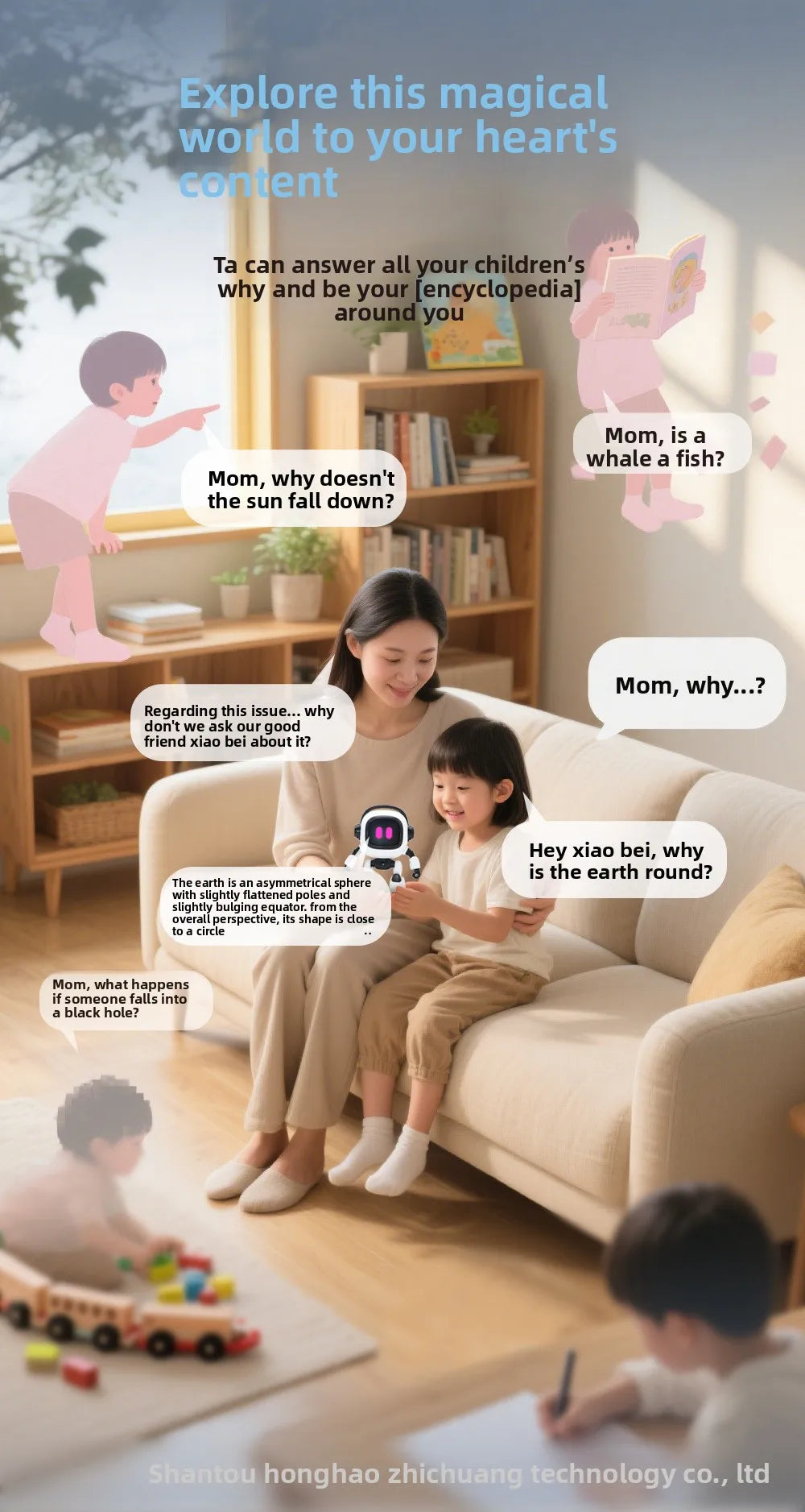 AI Interactive Desk Robot – Voice Recognition Learning Toy for Kids