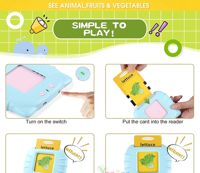 Talking Flash Cards for Kids – Audio Learning Toy (Multi-Language)