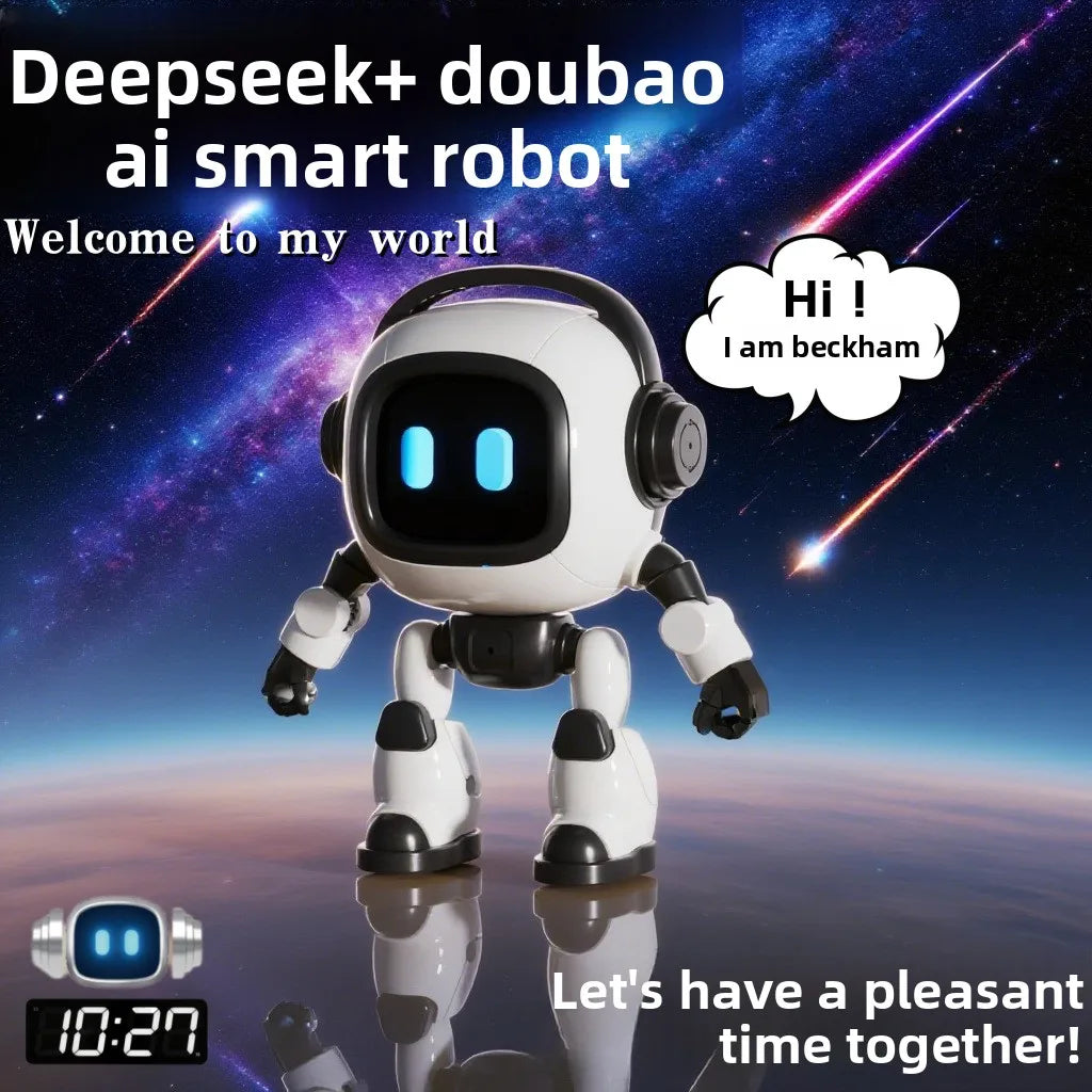 AI Interactive Desk Robot – Voice Recognition Learning Toy for Kids