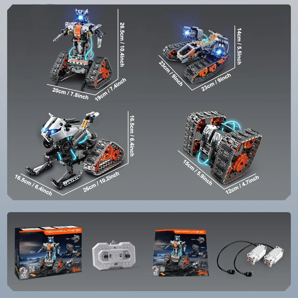 724PCS 4-in-1 RC Robot Car Building Kit – STEM Programming Toy