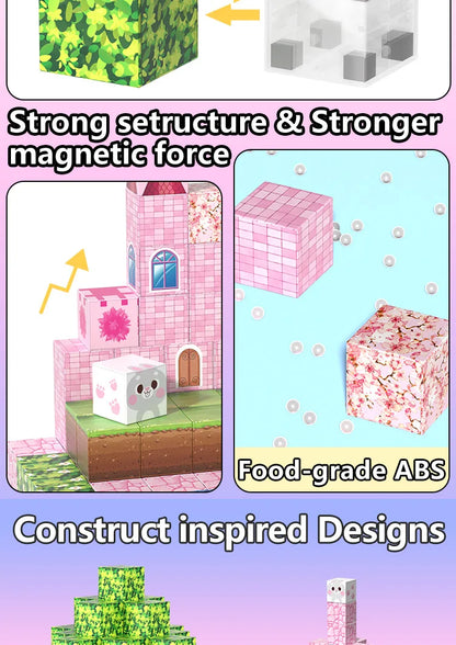 Magnetic Princess Castle Blocks – STEM Montessori Building Toy for Kids