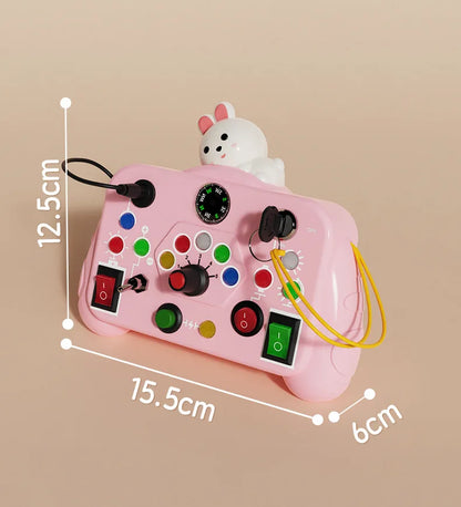 Montessori Busy Board – LED Sensory Activity Toy for Toddlers