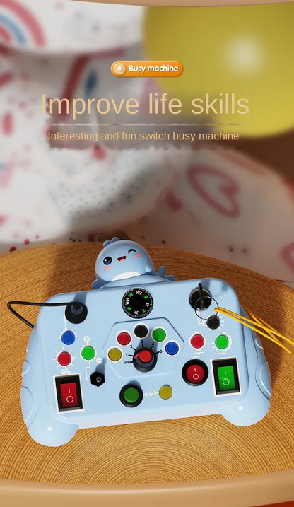 Montessori Busy Board – LED Sensory Activity Toy for Toddlers