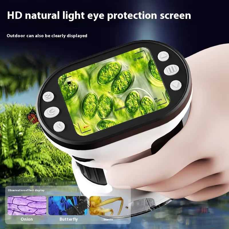 Kids Microscope 1000x – Digital LED Science Kit with Photo & Video