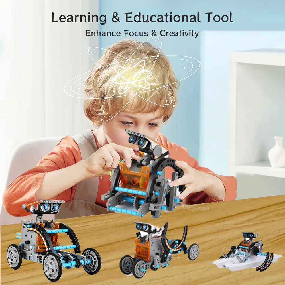 13-in-1 Solar Robot Kit – DIY STEM Science Toy for Kids 8+